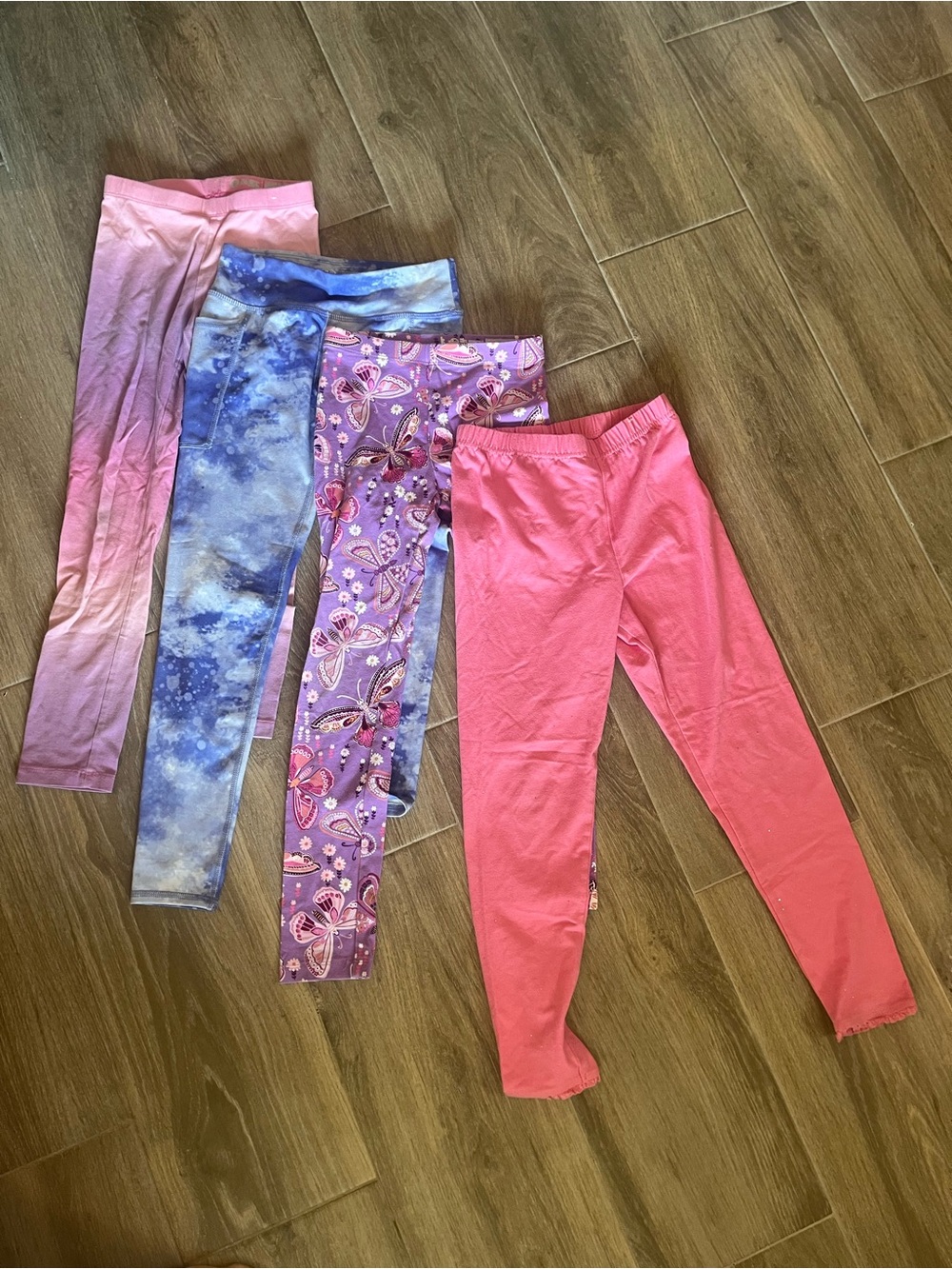 wonder nation Girls' 4-Pack Leggings - Pink, Purple, Blue